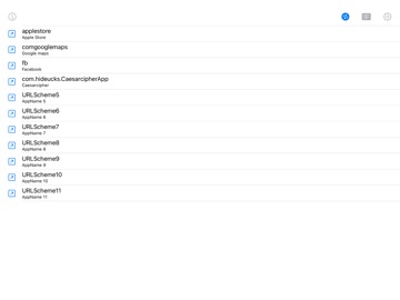 Apps Launcher with URL Scheme iPad screenshot