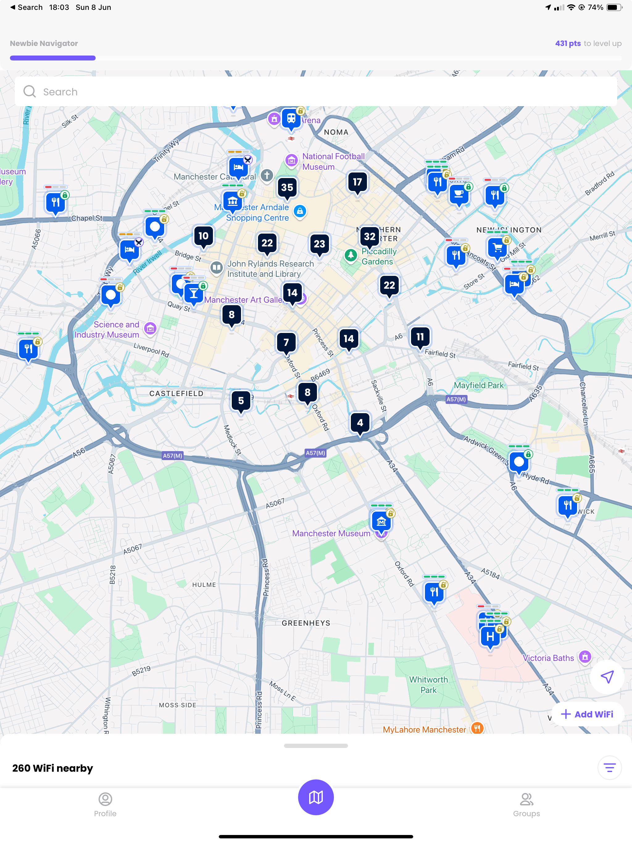Purple - WiFi Map