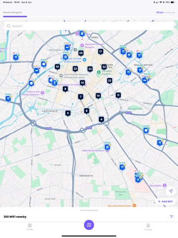 Purple - WiFi Map iPad screenshot