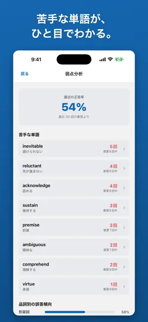 英単語カード - 間隔反復で記憶定着 screenshot 3