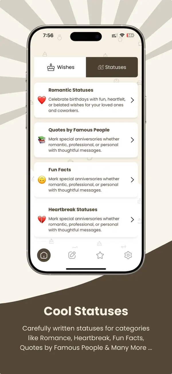 Screenshot #2 pour Heart Words: AI Wishes/Status
