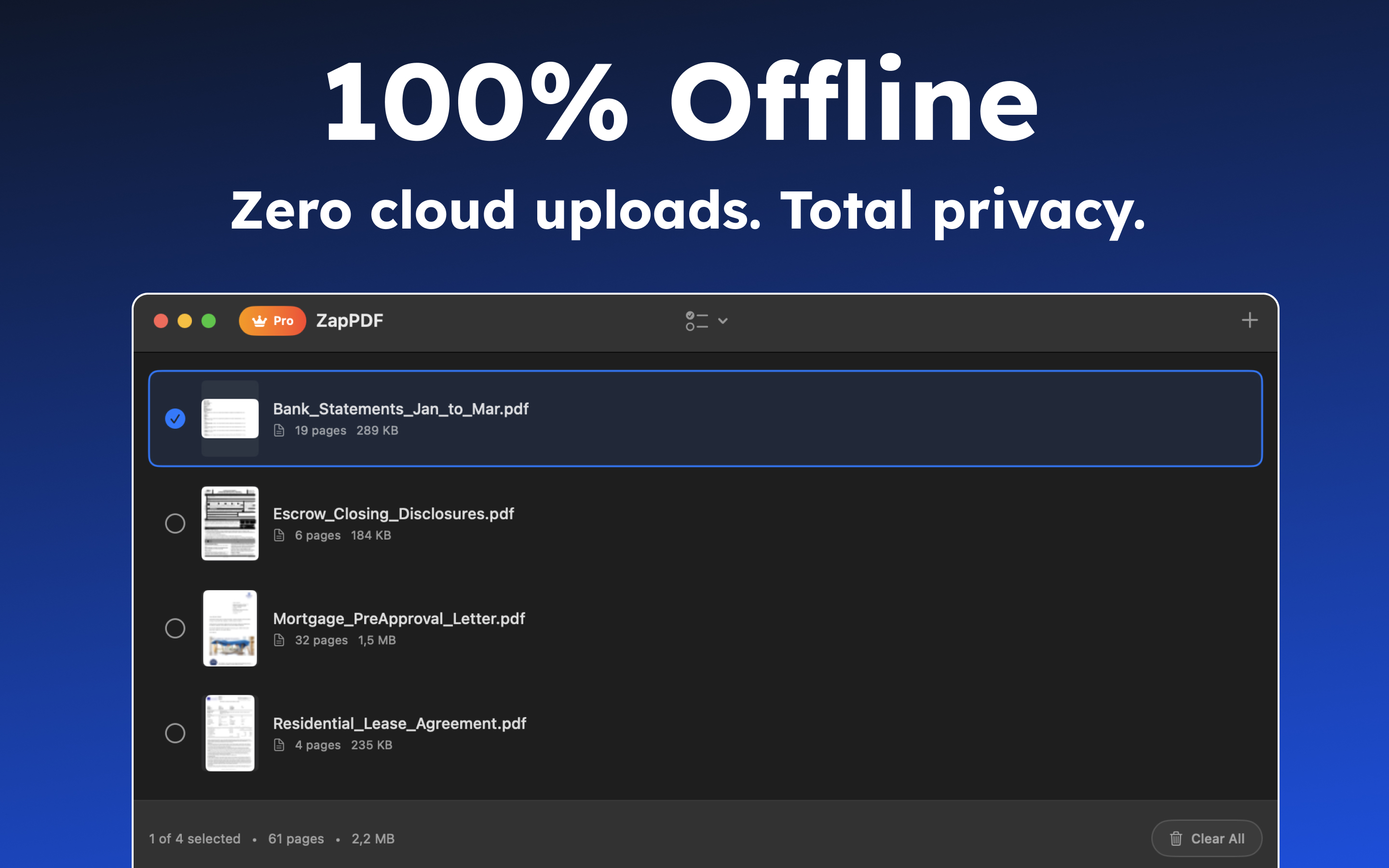 ZapPDF: Merge, Split & Edit