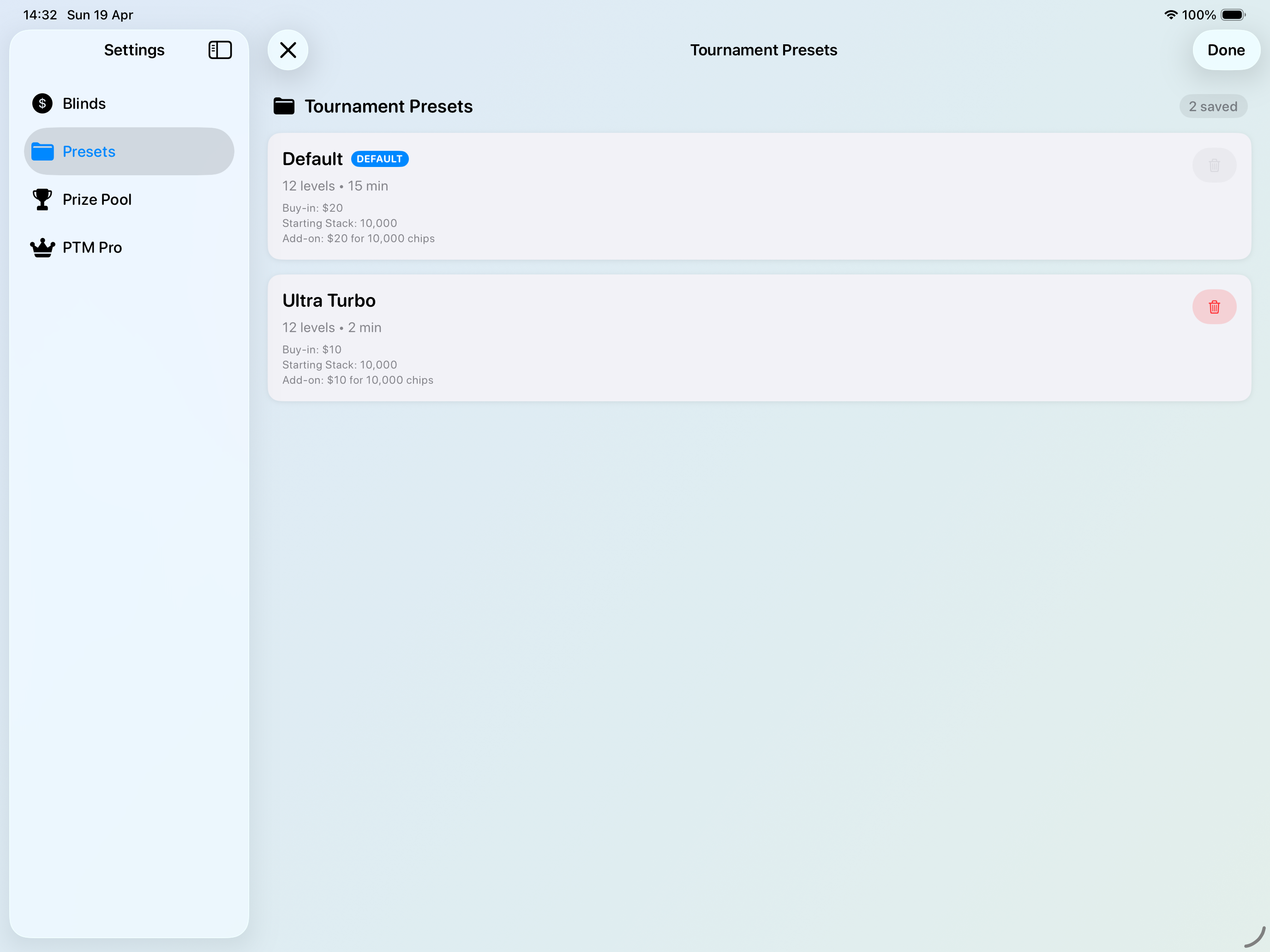 Poker Tournament Manager (PTM) screenshot 5