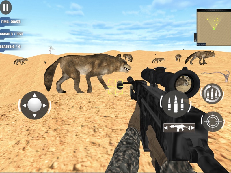 Caçador de animais no deserto screenshot 5