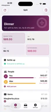 Tabsettle: Fair Bill Split screenshot 1