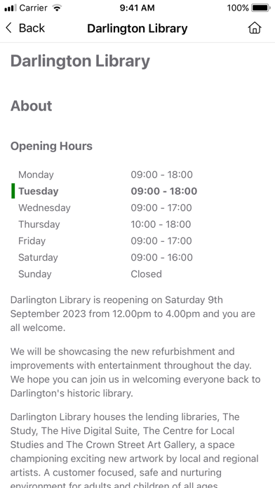 Darlington Libraries Screenshot