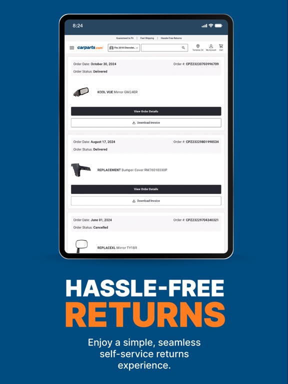 CarParts.com iPad screenshot 4 - Shopping app