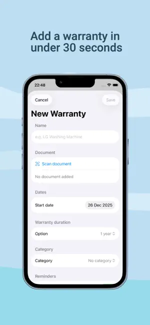Warranty Tracker – Never Miss screenshot 1