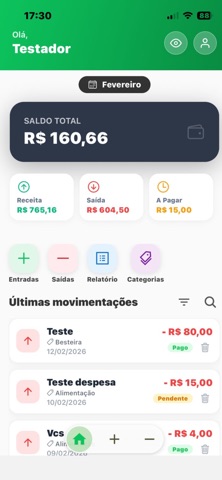 App Meu Bolso screenshot