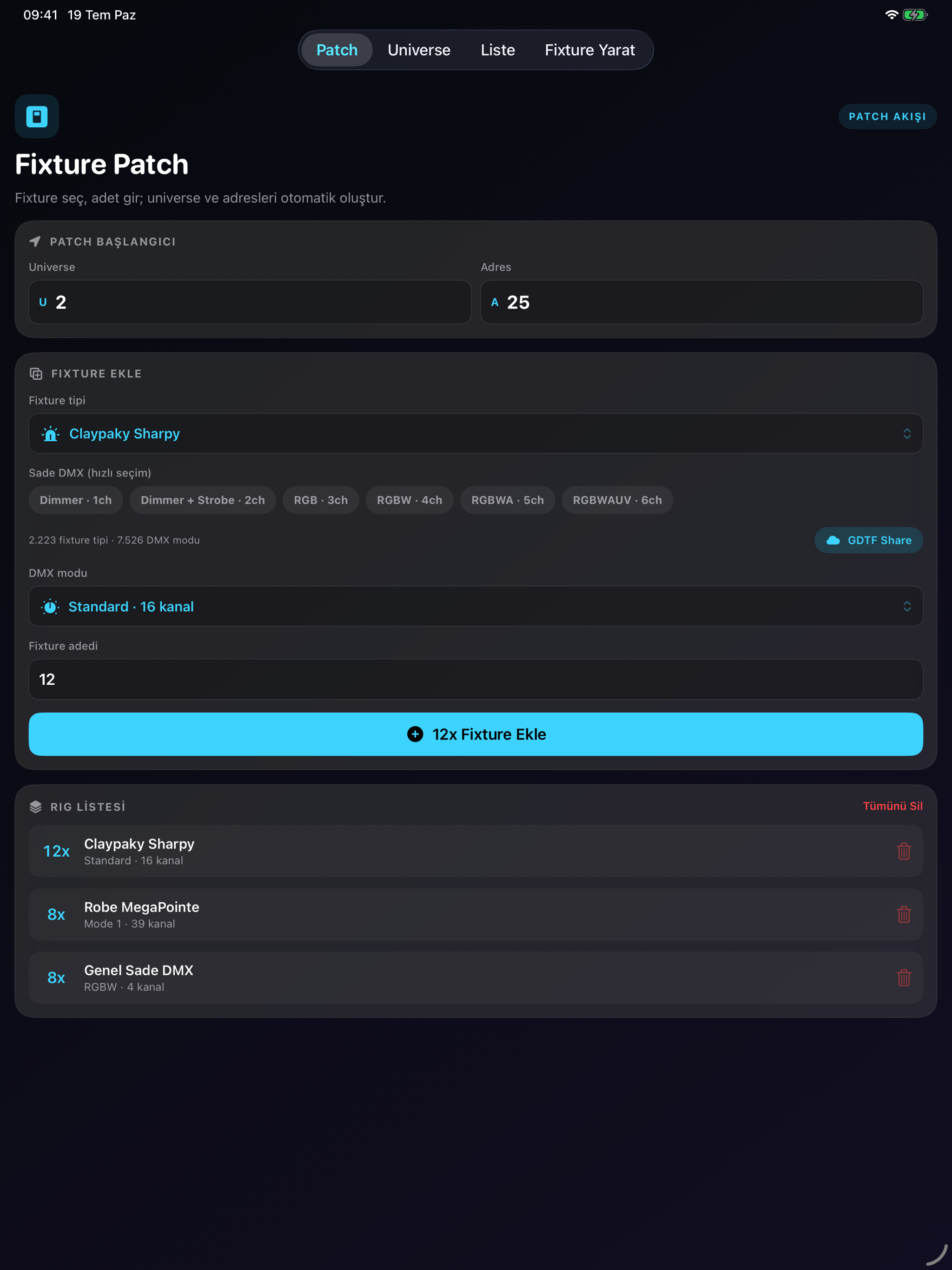 DMX Patch screenshot 5