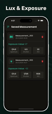 Light Meter - Lux, Exposure screenshot