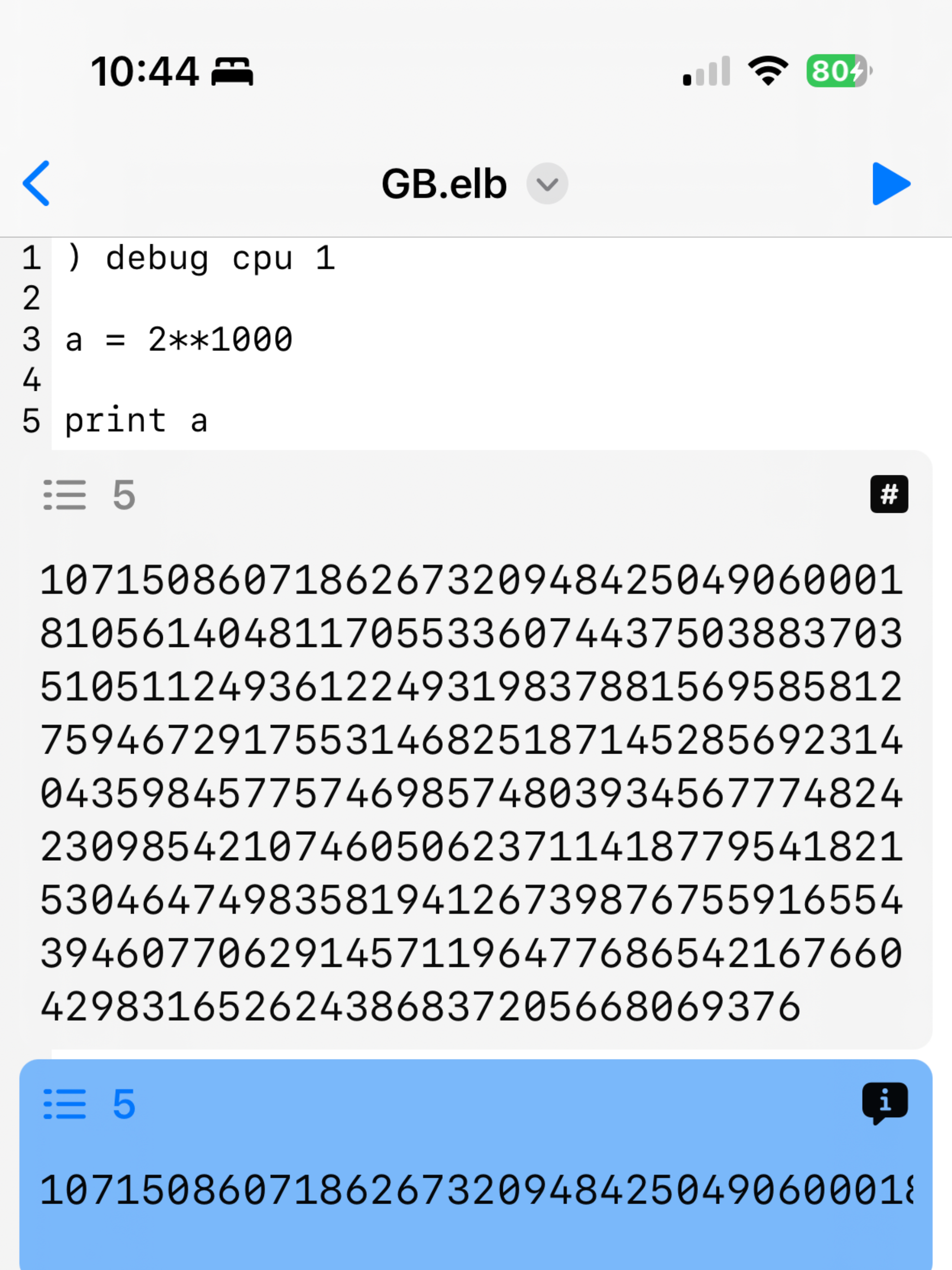 Elaborate Calculator