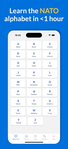 NATO Alphabet Trainer screenshot