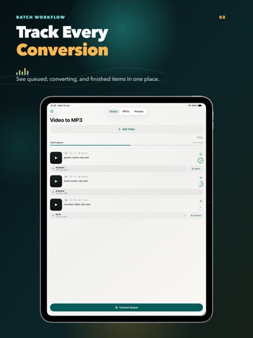 Video to MP3 Converter One iPad screenshot
