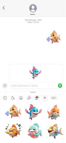 泡泡鱼贴纸 screenshot