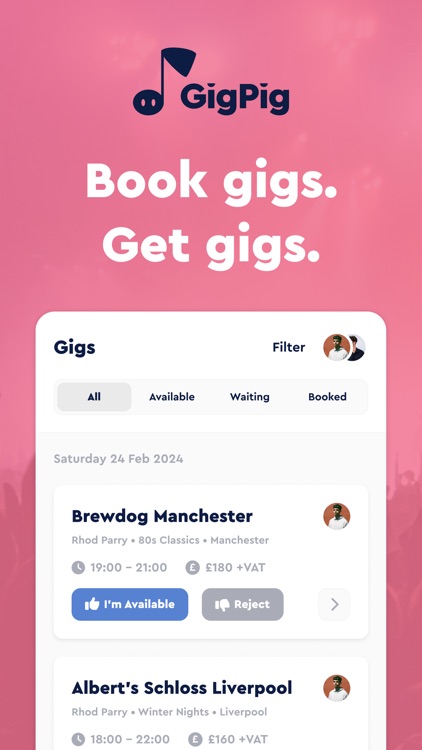 GigPig: Book Gigs. Get Gigs.