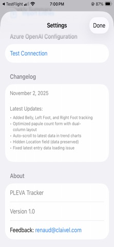 PLEVA Tracker screenshot
