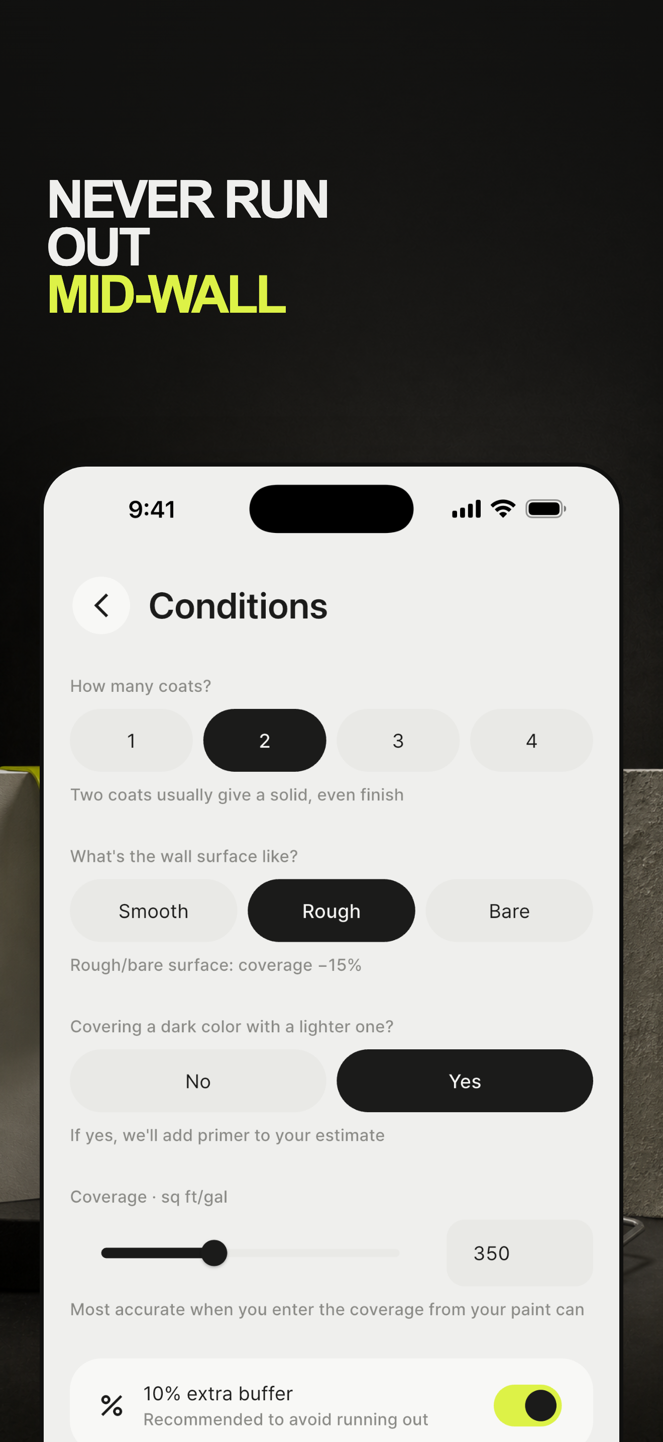 Coatly: Paint Calculator screenshot 2