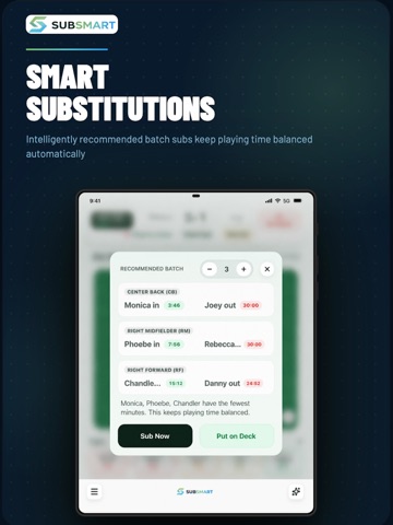 SubSMART: Game Day Assistant iPad screenshot