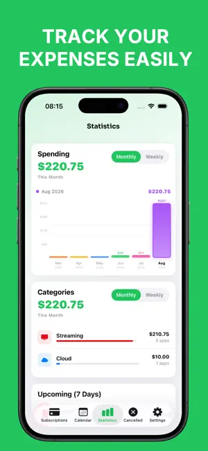 Cancel & Track Subscriptions screenshot 3