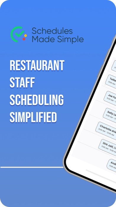 Restaurant Scheduler Screenshot
