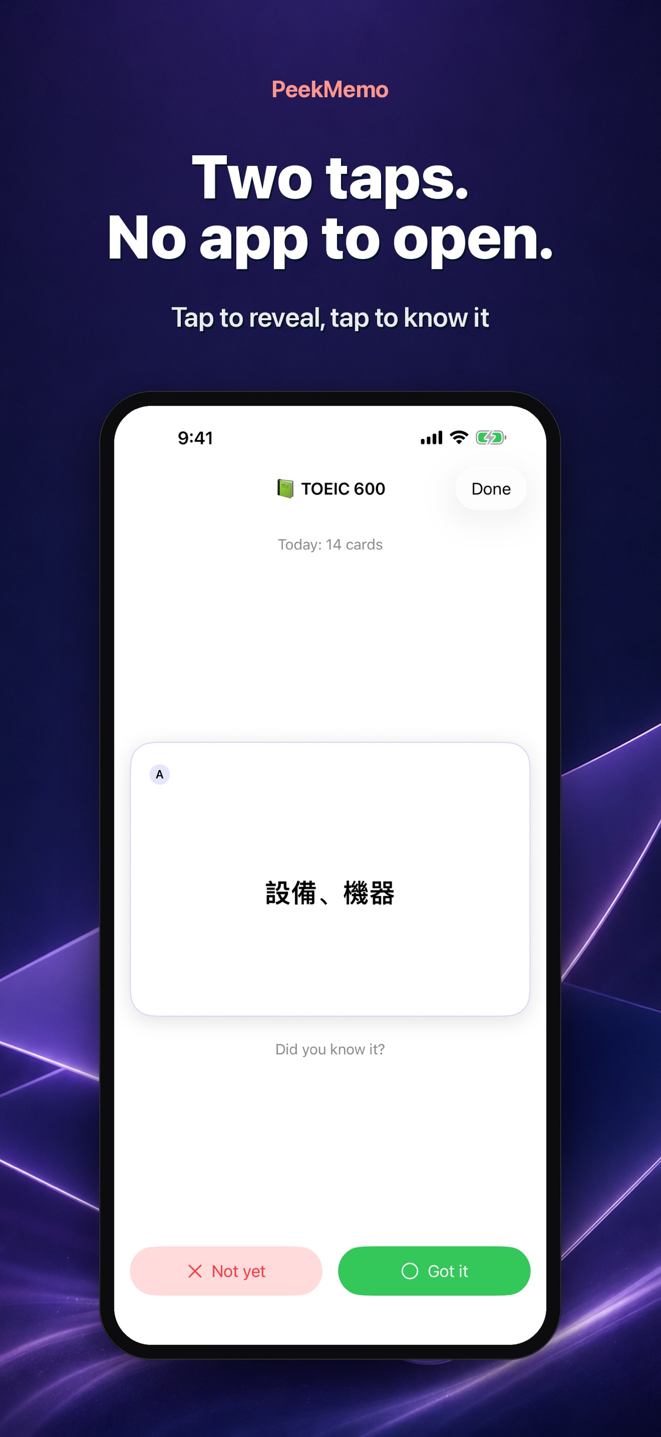 Screenshot 3 of PeekMemo: Lock Screen Cards