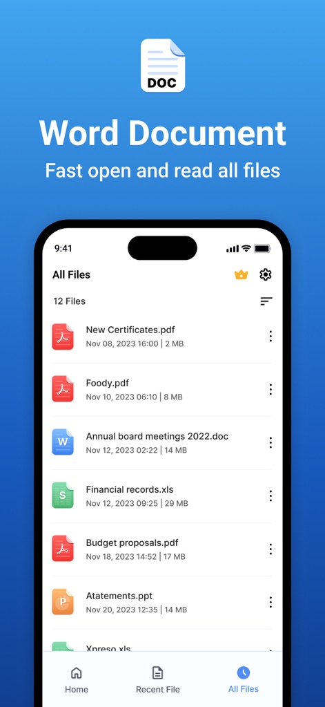 Word document - Productivity App | MWM