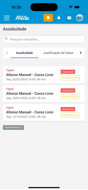 MUSa Alunos screenshot 2