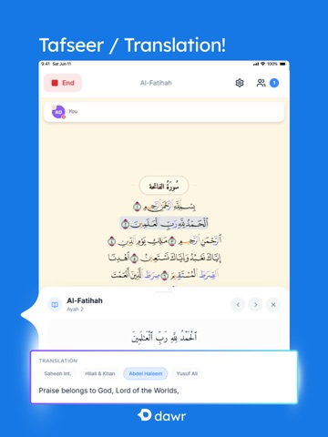 Dawr — Join Quran Rooms iPad screenshot