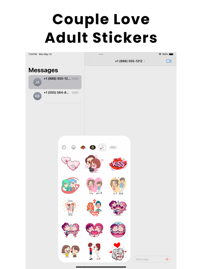 Couple Love Adult Stickers