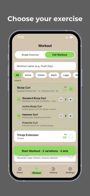 CalmArms: AI Form & Rep Coach screenshot 2