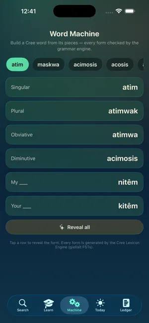 Cree Lexicon screenshot 1