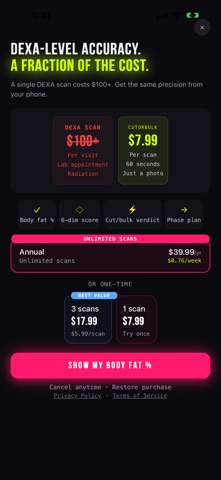 Cut or Bulk: Body Fat Scan Screenshot 8 of 8