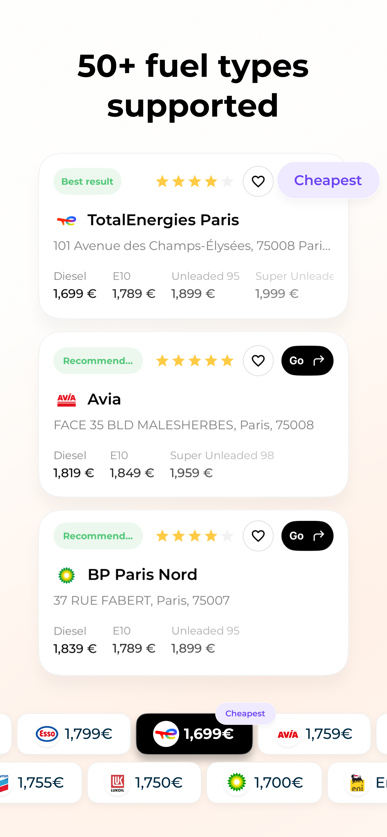 Live Fuel Prices - Fillzz