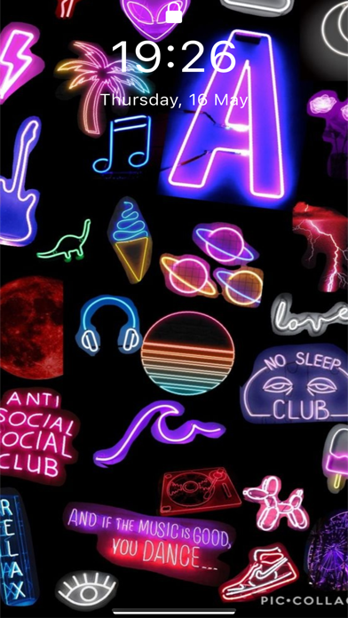 Dark Neon -wallpaper aesthetic Screenshot