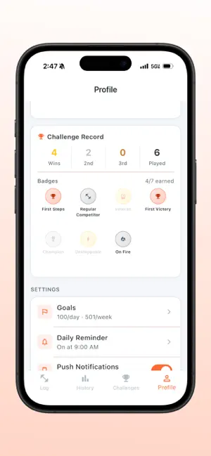 Official Pushup Tracker screenshot 1