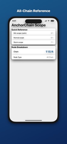 Anchor Chain Scope & Length screenshot