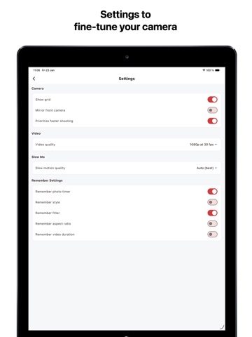 JustSnap - Camera iPad screenshot