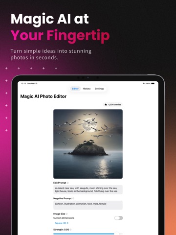 Magic AI Photo Editor Simple iPad screenshot