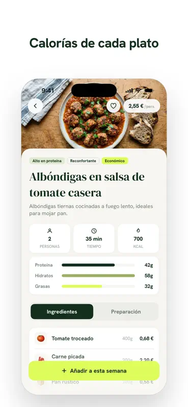 Whipp: Menú semanal y recetas screenshot 7 of 9