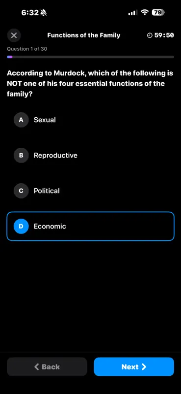GCSE Sociology Quiz screenshot 7 of 9
