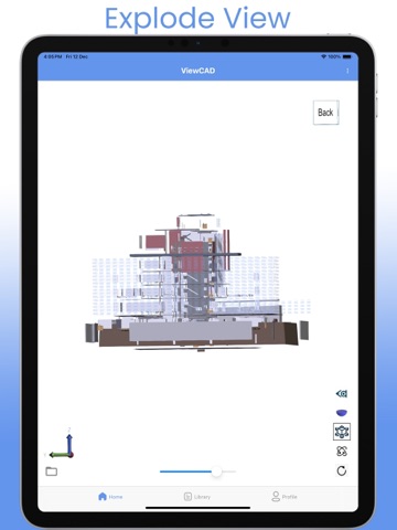 ViewCAD:2D/3D CAD Model Viewer iPad screenshot
