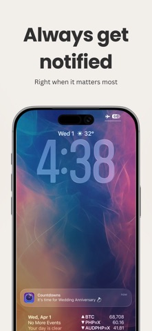 Customizable Countdowns iPhone screenshot