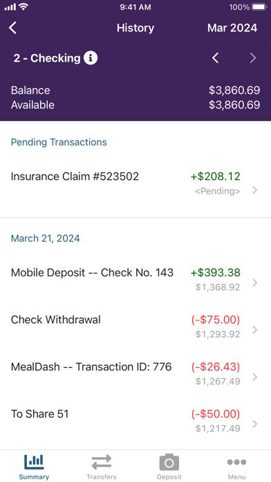 SEG Federal Credit Union Screenshot