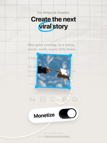 Loreum: Read & Write Stories iPad screenshot