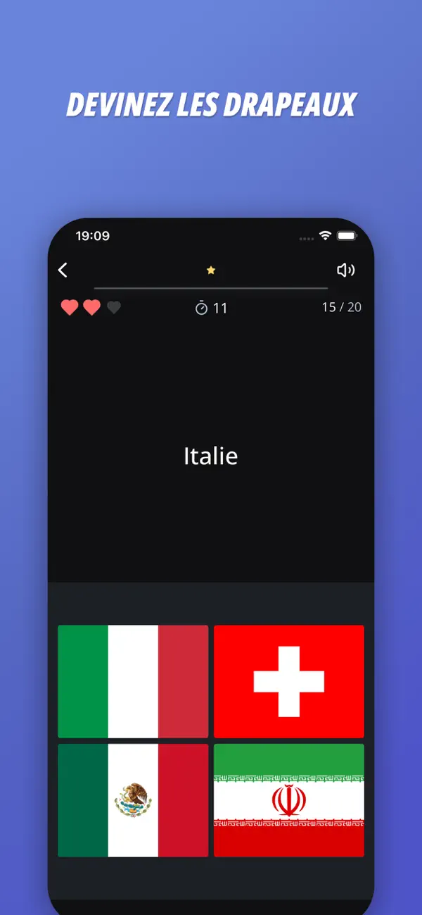 Screenshot #1 pour Quiz:Drapeaux et pays du monde