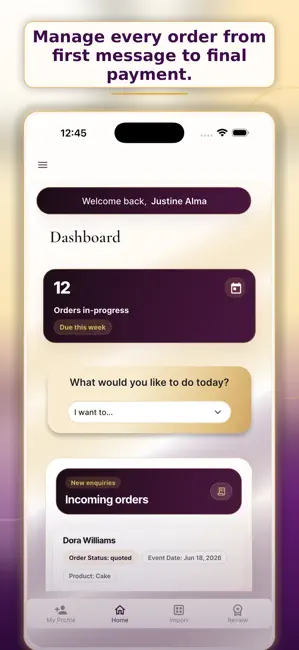 BakersPro: Cake & Pastry Biz iPhone screenshot 1