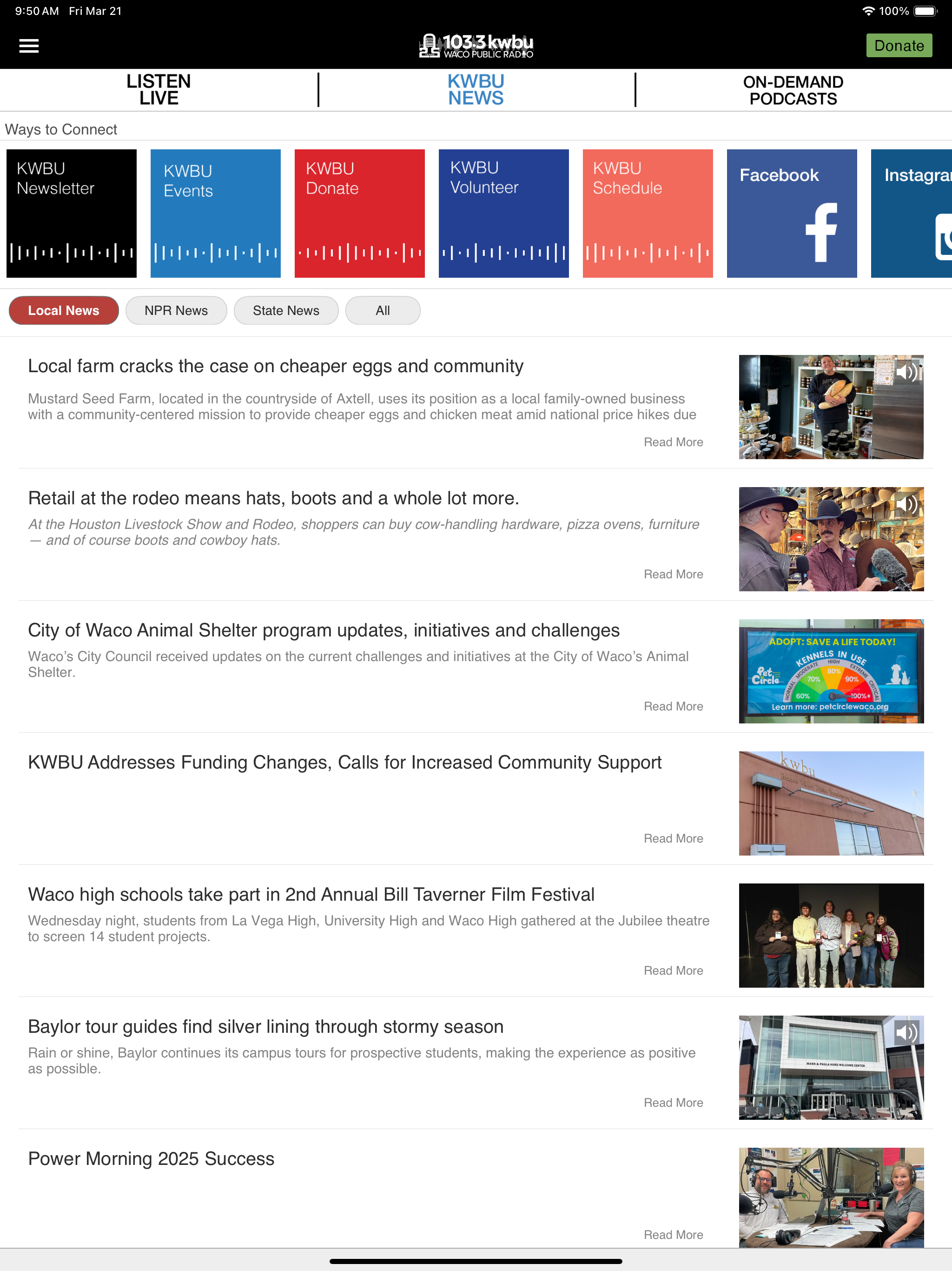 KWBU Public Radio App screenshot 9