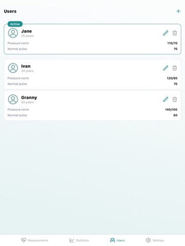 Blood Pressure Log - BPJournal iPad screenshot