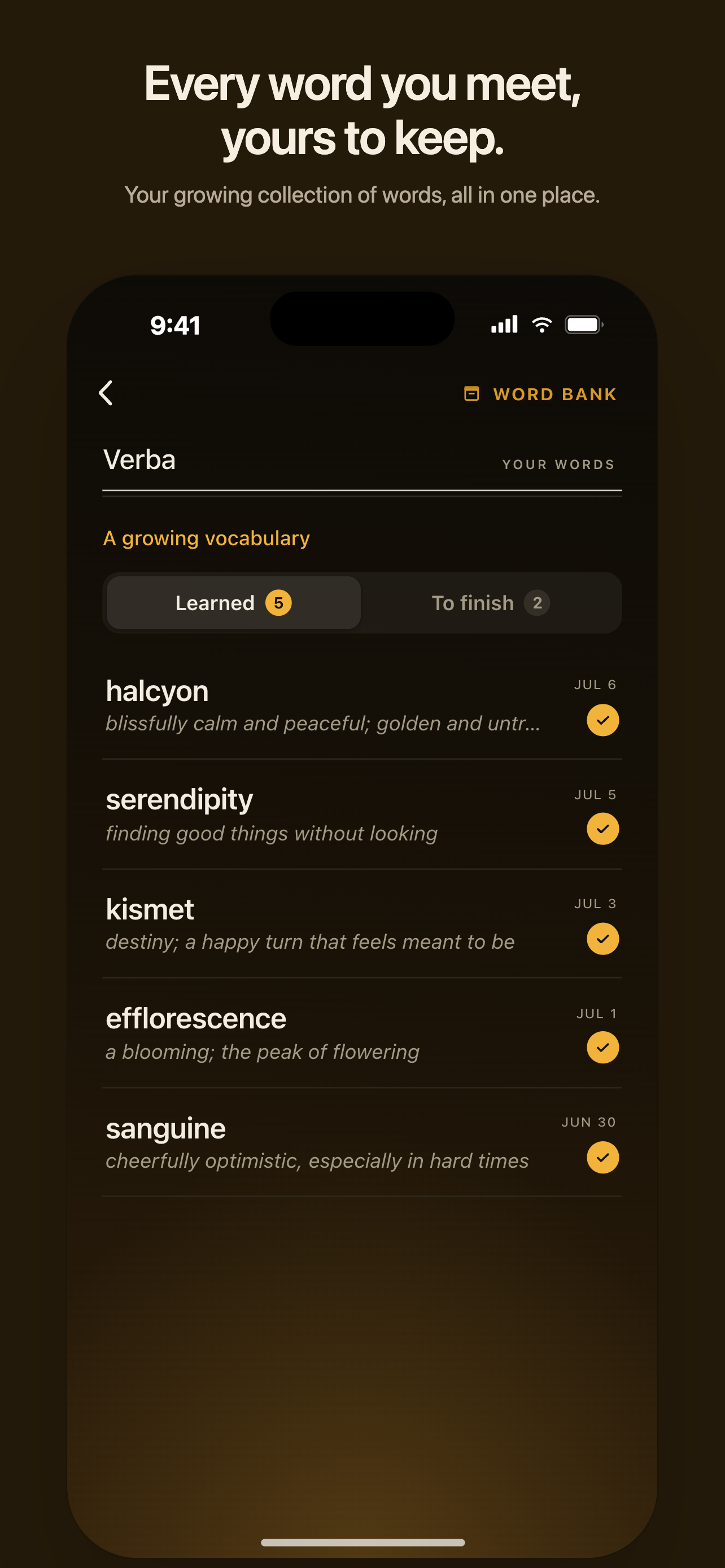 Verba: Word of the Day Alarms screenshot 7